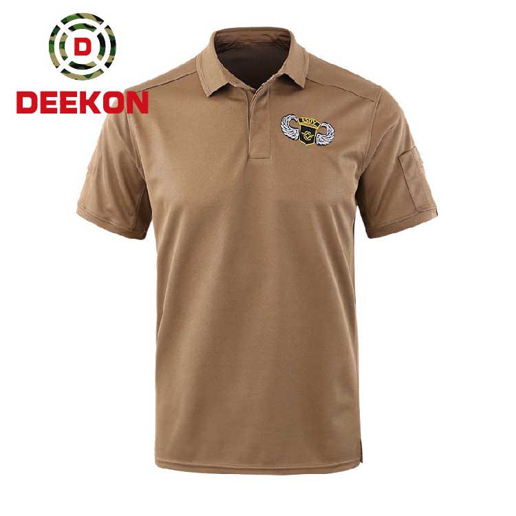 Outdoor Battle Use Khaki Tactical Polo Shirt