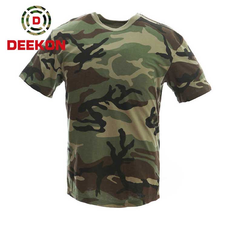 Good Quality Camo Round Neck T-Shirt